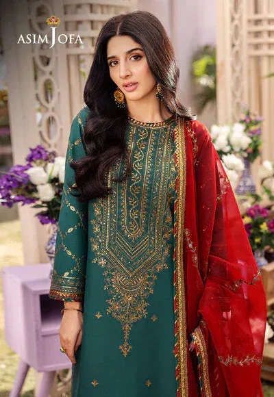 Asim Jofa Dhanak Rang Collection Green Chiffon – view 6 – Poshaq
