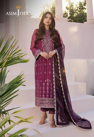 Asim Jofa Dhanak Rang Collection Purple Chiffon – view 1 – Poshaq