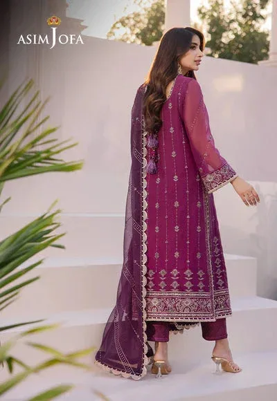 Asim Jofa Dhanak Rang Collection Purple Chiffon – view 2 – Poshaq