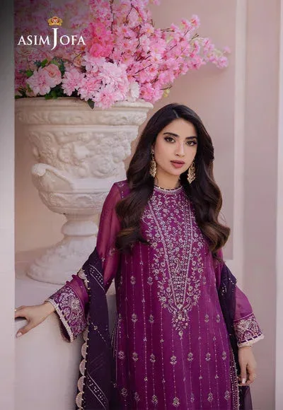 Asim Jofa Dhanak Rang Collection Purple Chiffon – view 4 – Poshaq