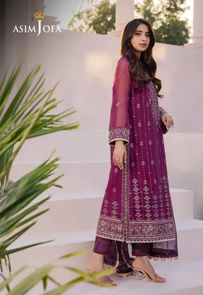 Asim Jofa Dhanak Rang Collection Purple Chiffon – view 6 – Poshaq