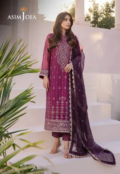 Asim Jofa Dhanak Rang Collection Purple Chiffon – view 7 – Poshaq