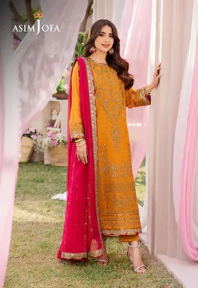 Asim Jofa Dhanak Rang Collection Yellow Chiffon – view 1 – Poshaq