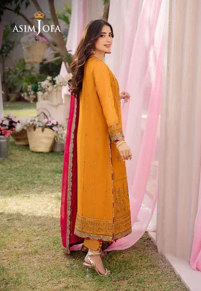 Asim Jofa Dhanak Rang Collection Yellow Chiffon – view 2 – Poshaq