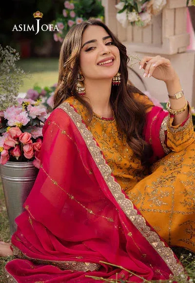 Asim Jofa Dhanak Rang Collection Yellow Chiffon – view 3 – Poshaq