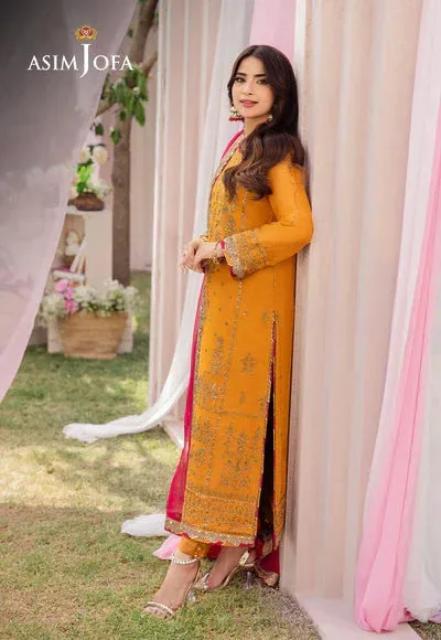 Asim Jofa Dhanak Rang Collection Yellow Chiffon – view 6 – Poshaq