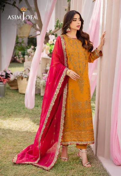 Asim Jofa Dhanak Rang Collection Yellow Chiffon – view 8 – Poshaq