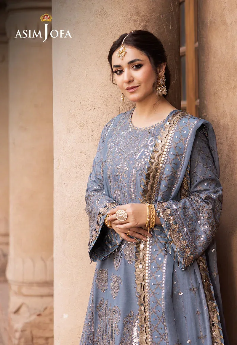 Asim Jofa Chikankari Eid24 Black Chiffon – view 3 – Poshaq