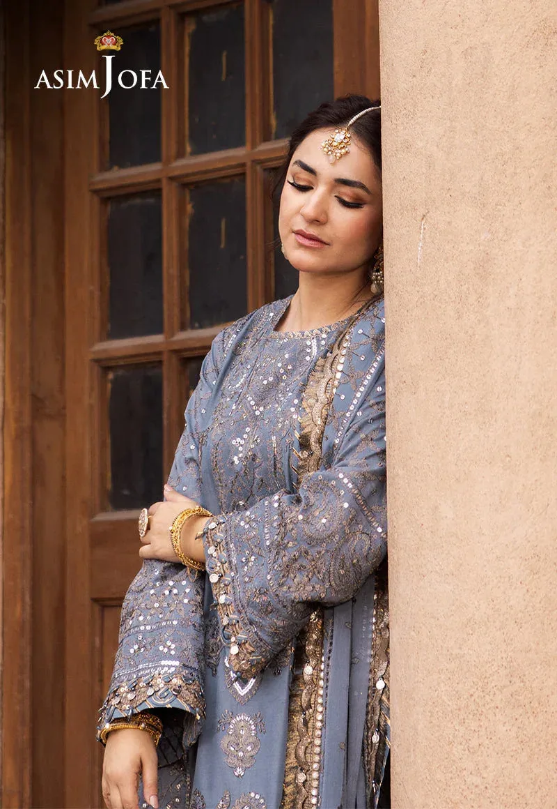 Asim Jofa Chikankari Eid24 Black Chiffon – view 8 – Poshaq