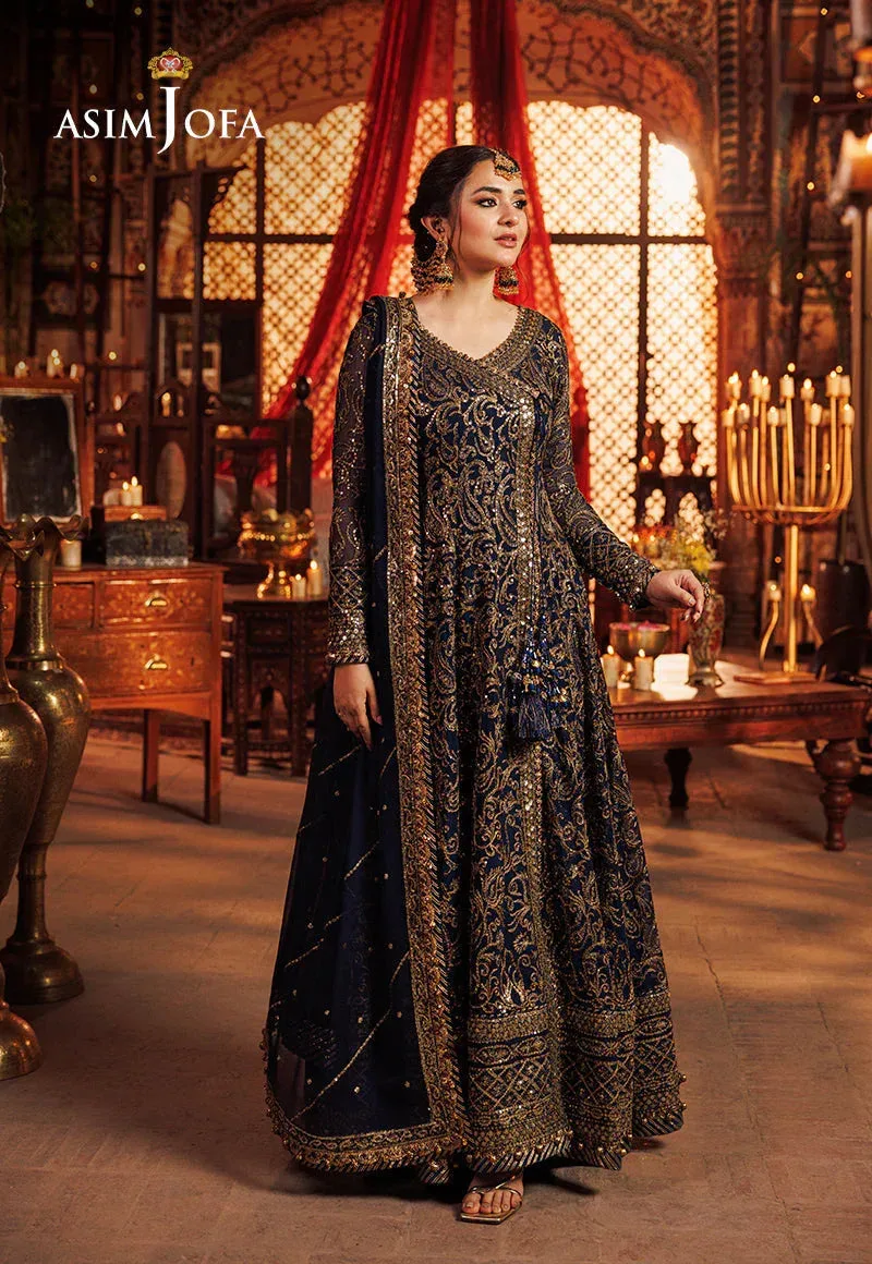 Asim Jofa Chikankari Eid24 Blue Chiffon – view 1 – Poshaq