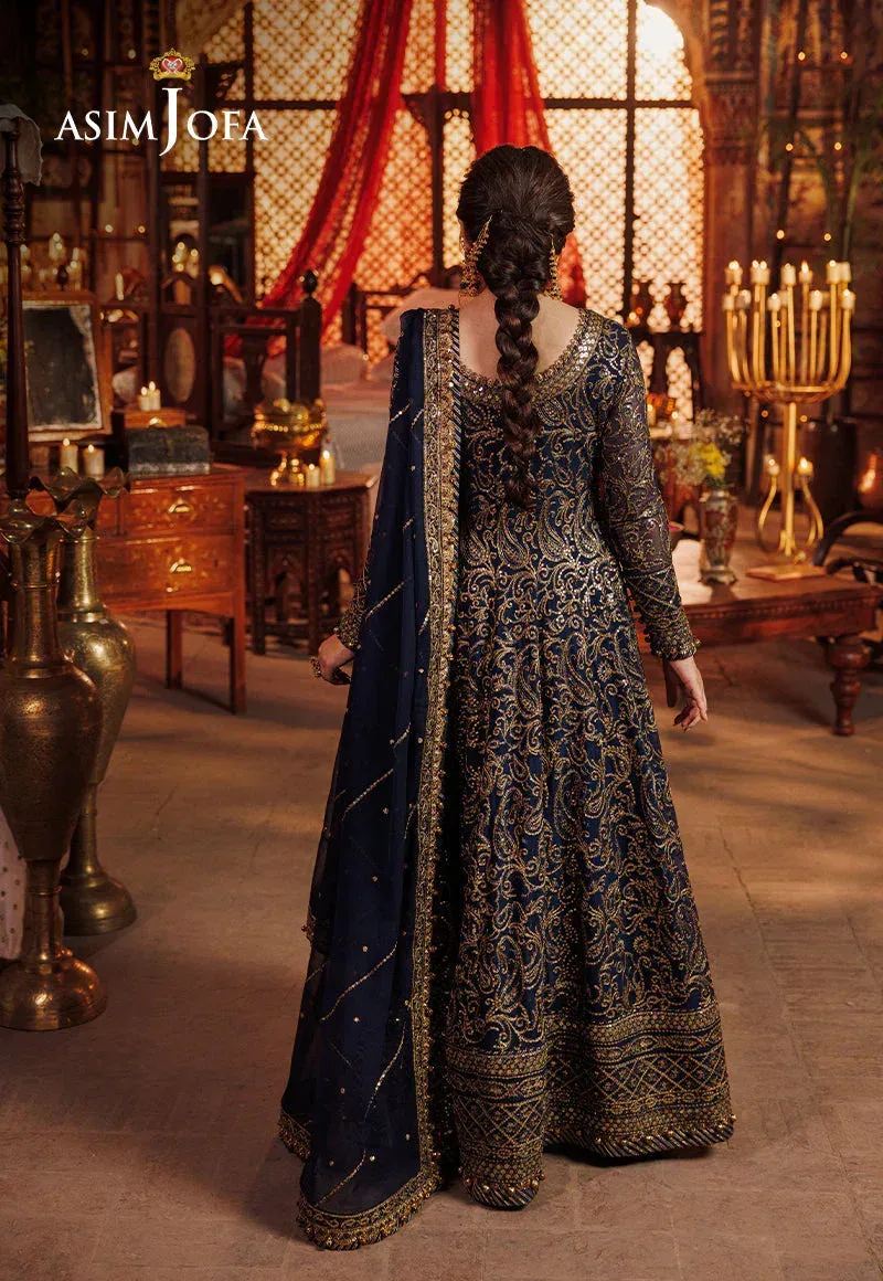 Asim Jofa Chikankari Eid24 Blue Chiffon – view 2 – Poshaq