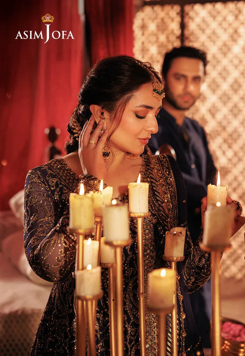 Asim Jofa Chikankari Eid24 Blue Chiffon – view 6 – Poshaq