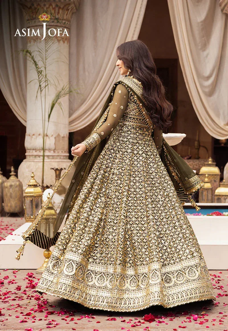 Asim Jofa Chikankari Eid24 Green Chiffon – view 2 – Poshaq