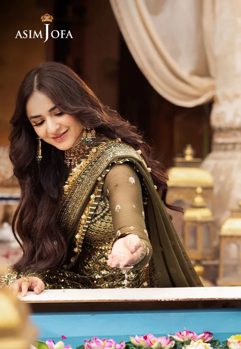 Asim Jofa Chikankari Eid24 Green Chiffon – view 4 – Poshaq