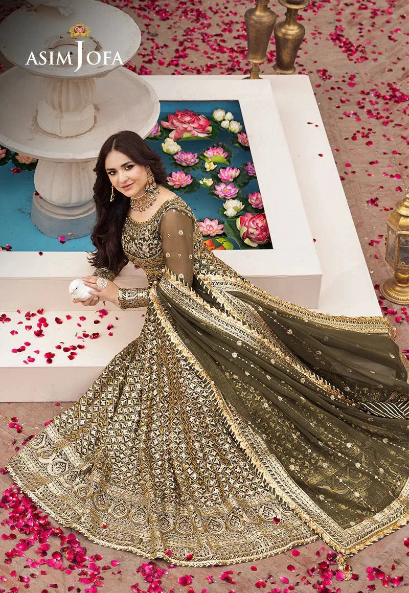 Asim Jofa Chikankari Eid24 Green Chiffon – view 5 – Poshaq