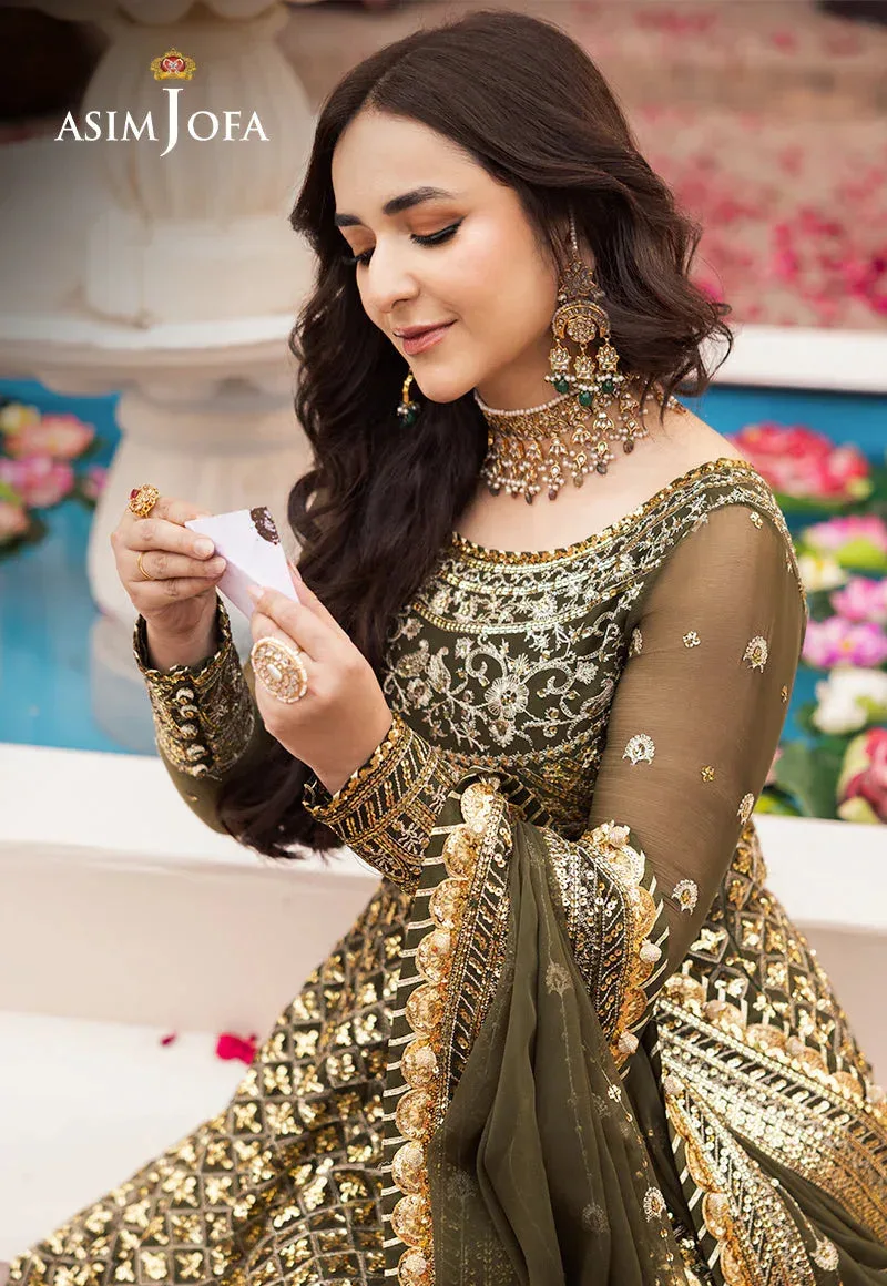 Asim Jofa Chikankari Eid24 Green Chiffon – view 6 – Poshaq