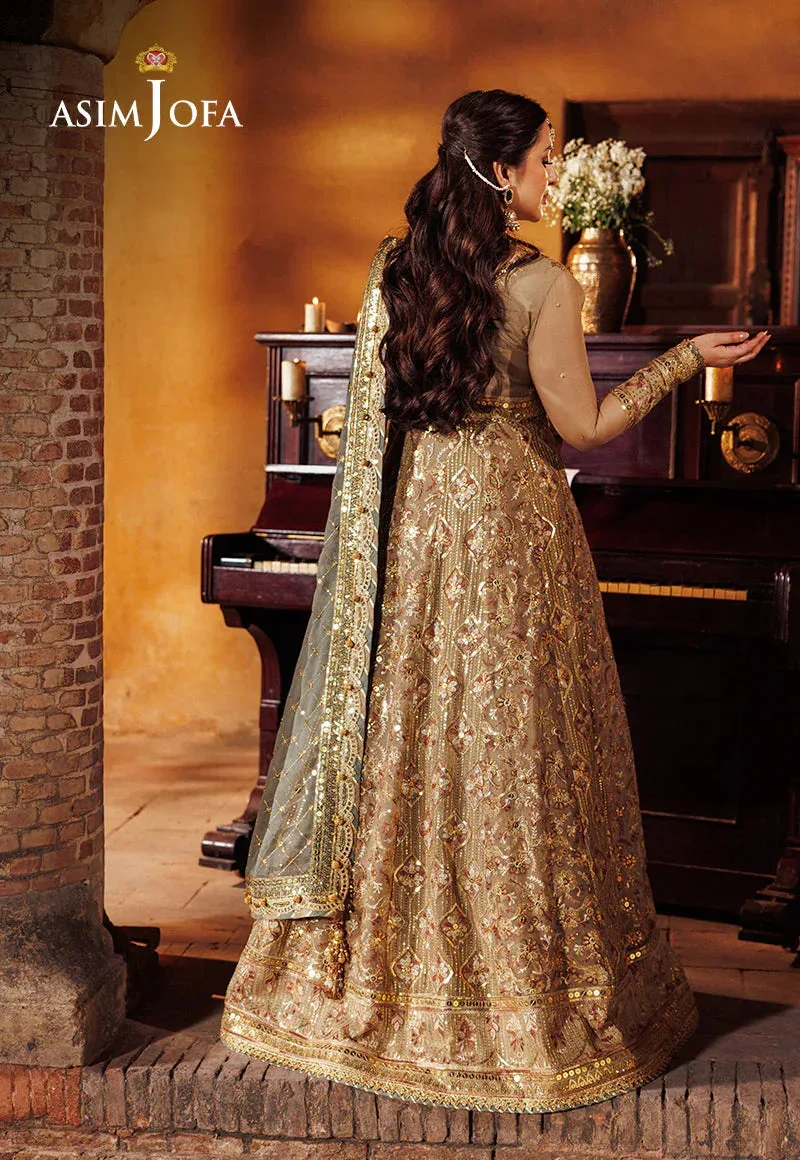 Asim Jofa Chikankari Eid24 Beige Chiffon – view 2 – Poshaq