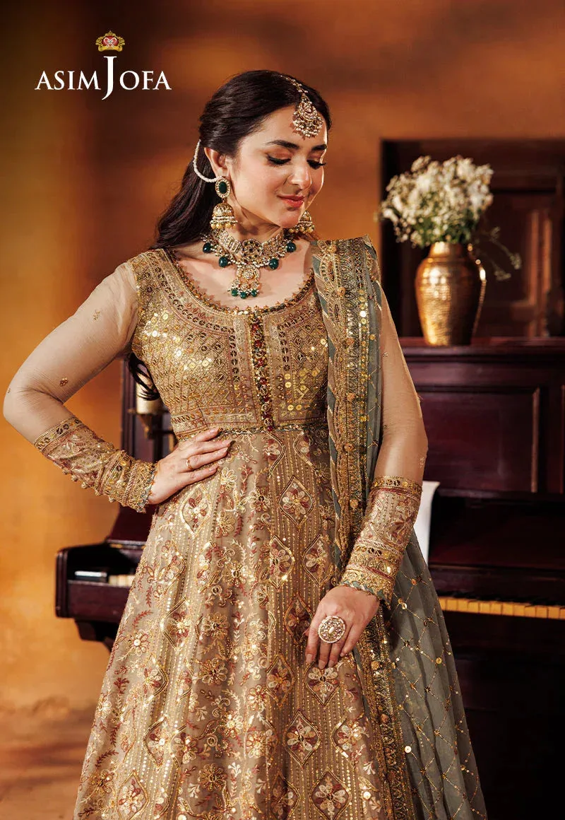 Asim Jofa Chikankari Eid24 Beige Chiffon – view 3 – Poshaq