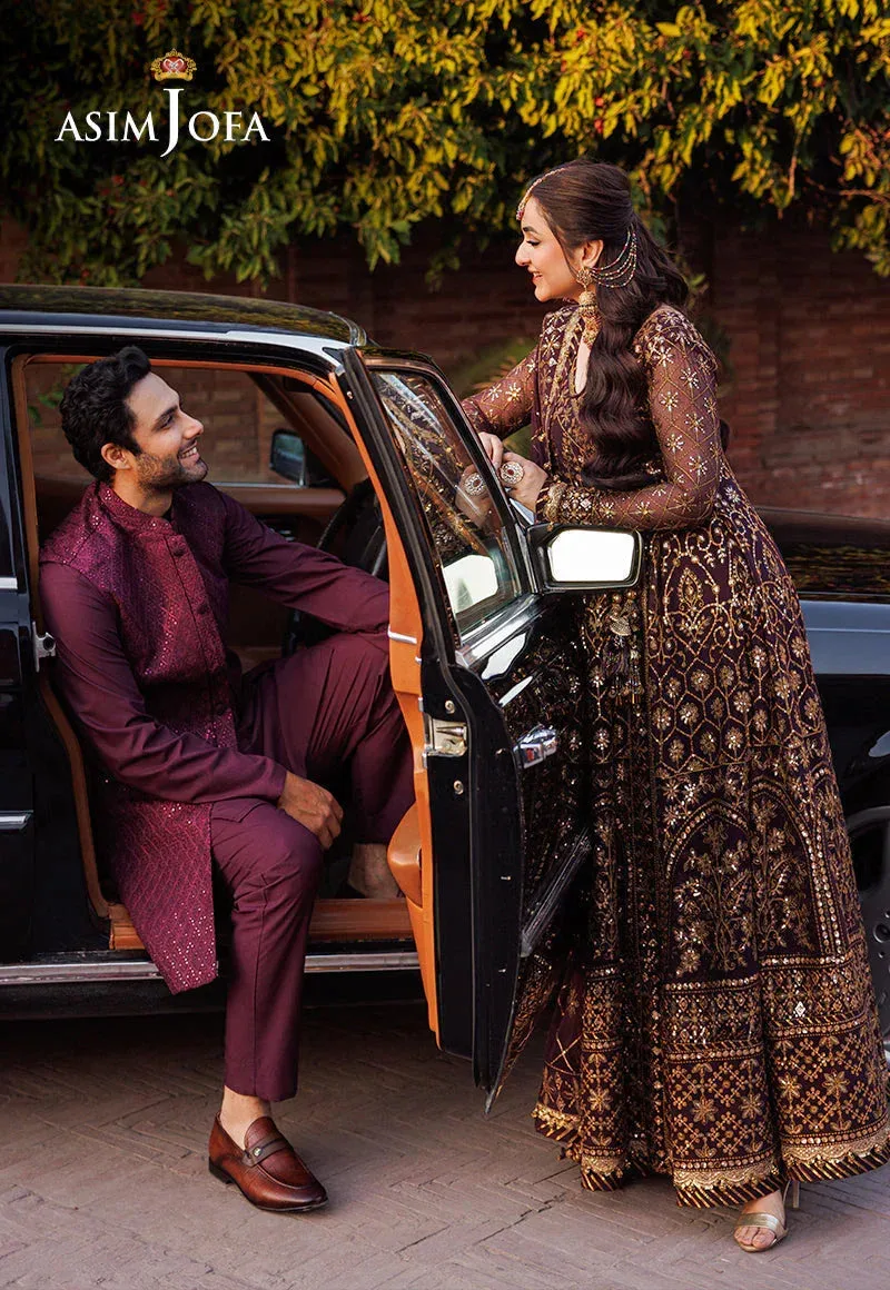 Asim Jofa Chikankari Eid24 Purple Chiffon – view 6 – Poshaq
