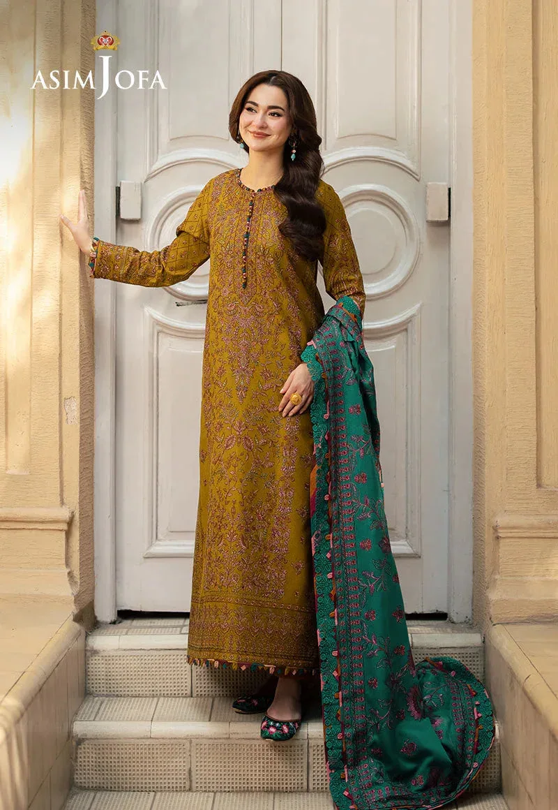 Asim Jofa Pashmina Shawl 24 Mustard – view 1 – Poshaq