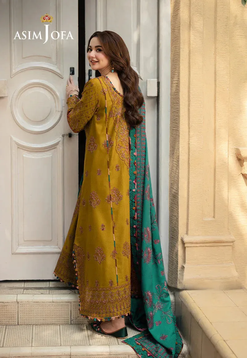 Asim Jofa Pashmina Shawl 24 Mustard – view 2 – Poshaq