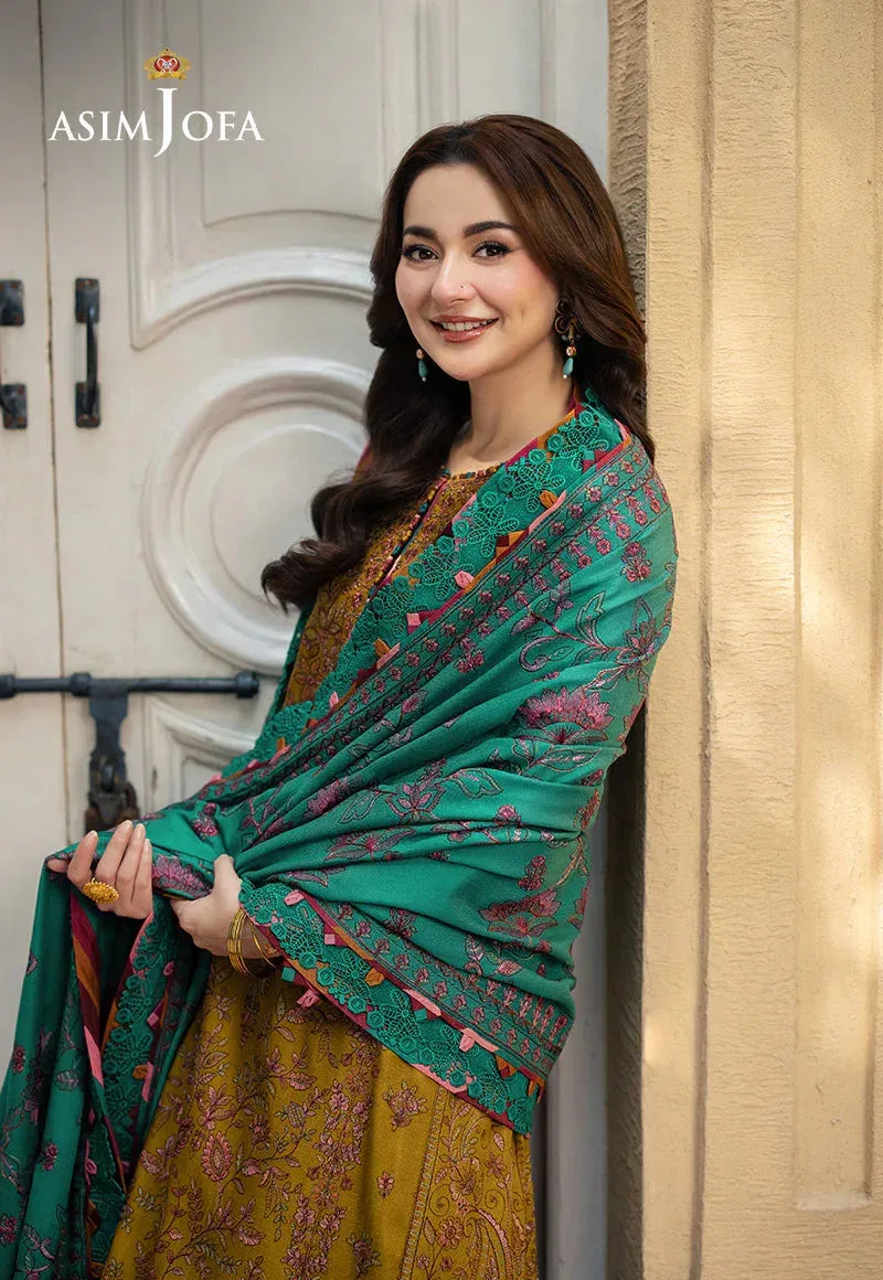 Asim Jofa Pashmina Shawl 24 Mustard – view 4 – Poshaq