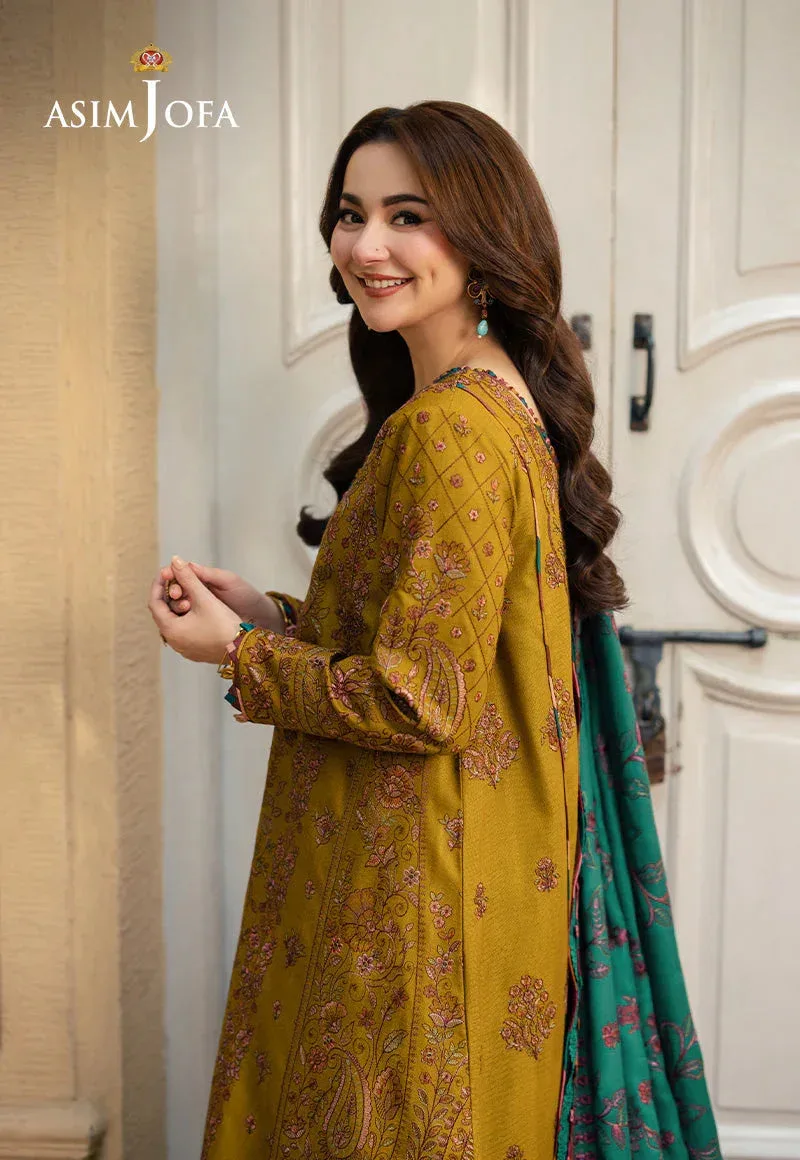 Asim Jofa Pashmina Shawl 24 Mustard – view 5 – Poshaq