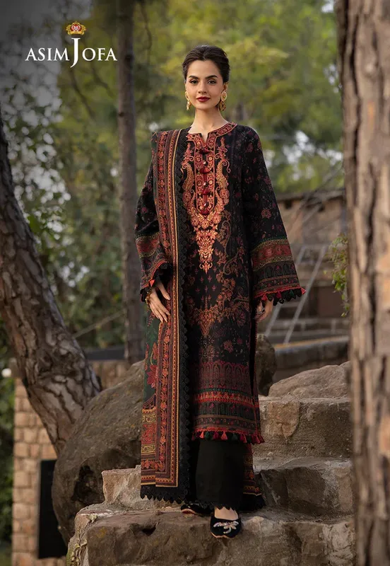 Asim Jofa Winter Collection 24 Black Organza – view 1 – Poshaq