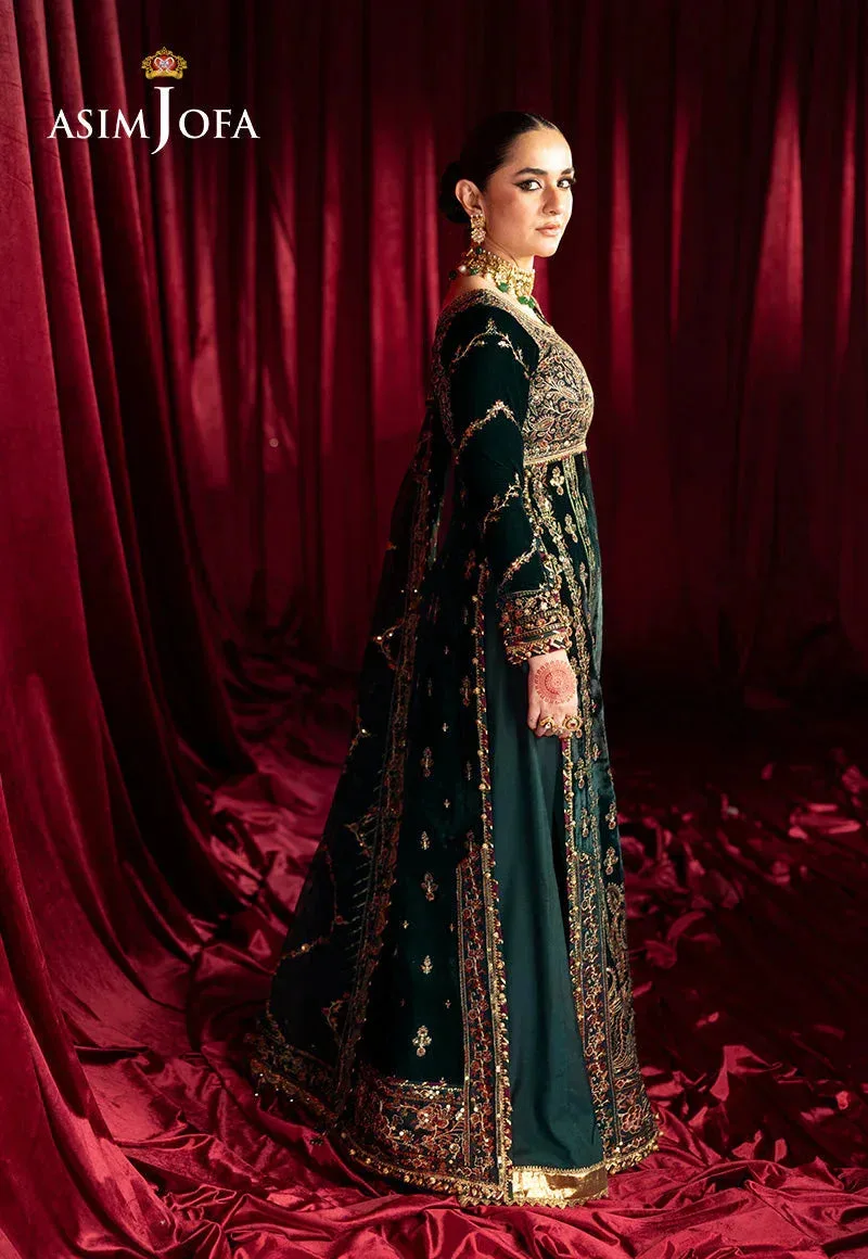 Asim Jofa Makhmal Formals Maroon Velvet – view 4 – Poshaq