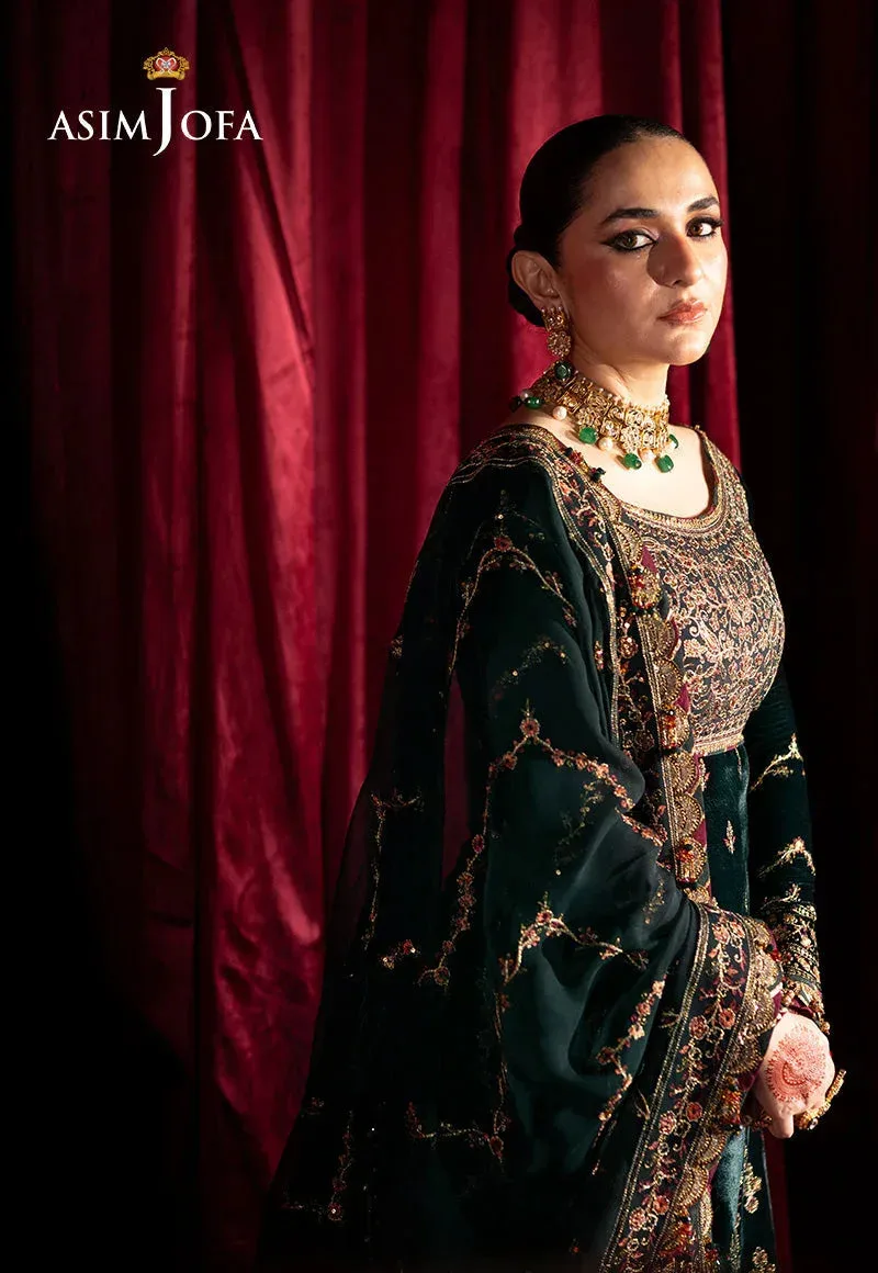 Asim Jofa Makhmal Formals Maroon Velvet – view 5 – Poshaq