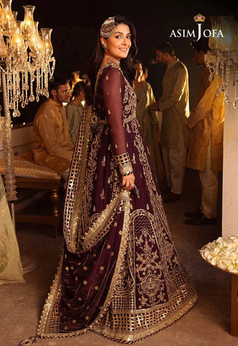 Asim Jofa Purple Chiffon – view 10 – Poshaq