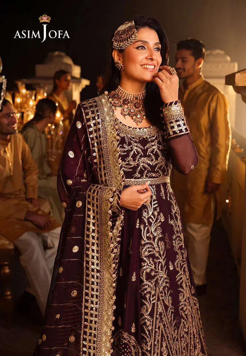 Asim Jofa Purple Chiffon – view 5 – Poshaq
