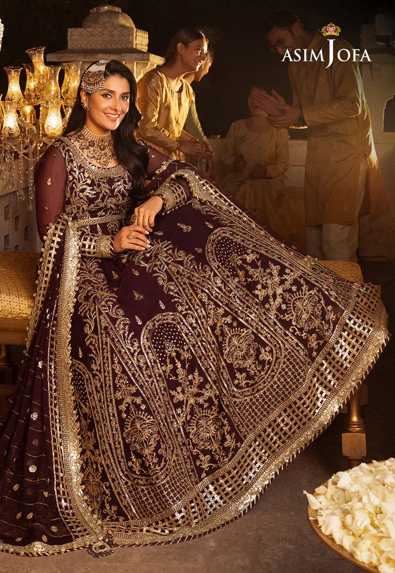 Asim Jofa Purple Chiffon – view 8 – Poshaq