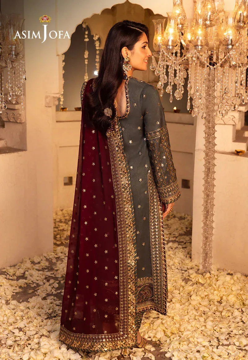 Asim Jofa Green Raw Silk – view 10 – Poshaq