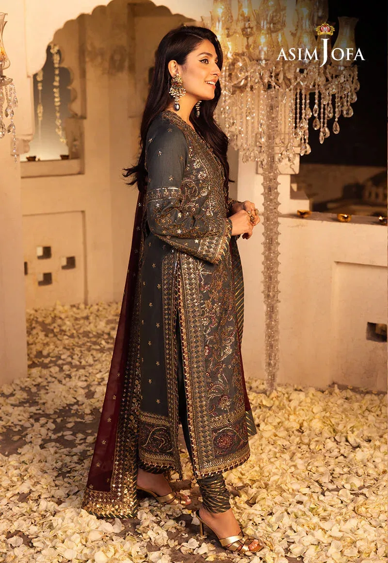 Asim Jofa Green Raw Silk – view 9 – Poshaq