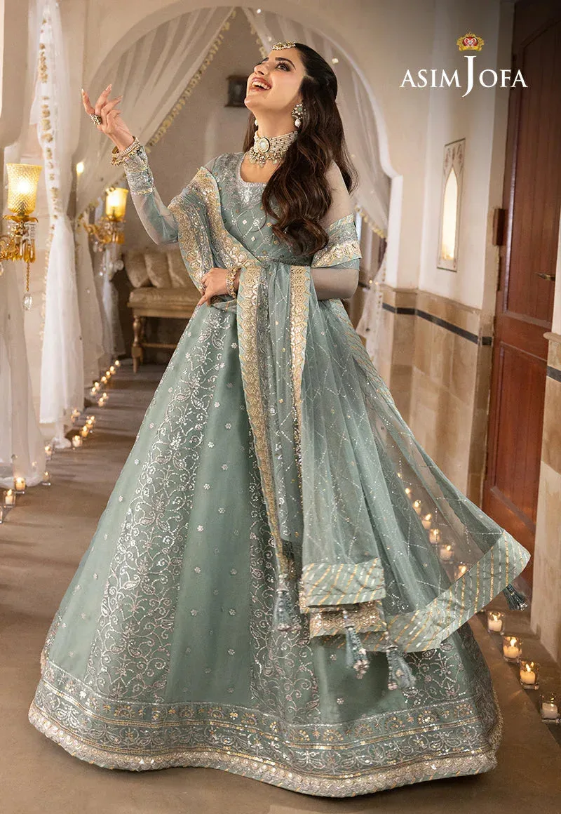 Asim Jofa Green Chiffon – view 10 – Poshaq