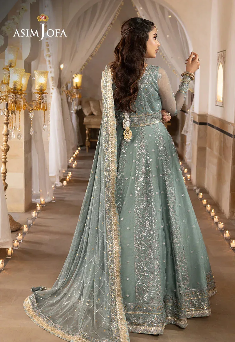 Asim Jofa Green Chiffon – view 2 – Poshaq