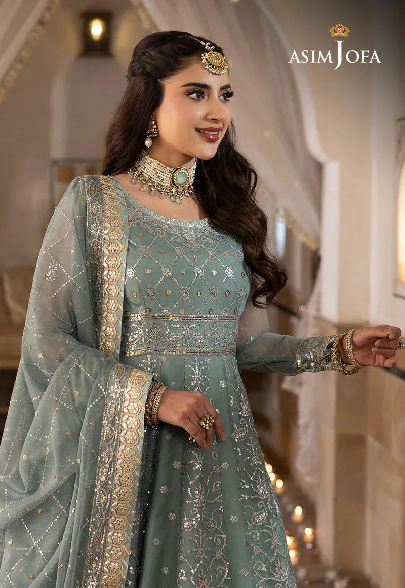 Asim Jofa Green Chiffon – view 5 – Poshaq