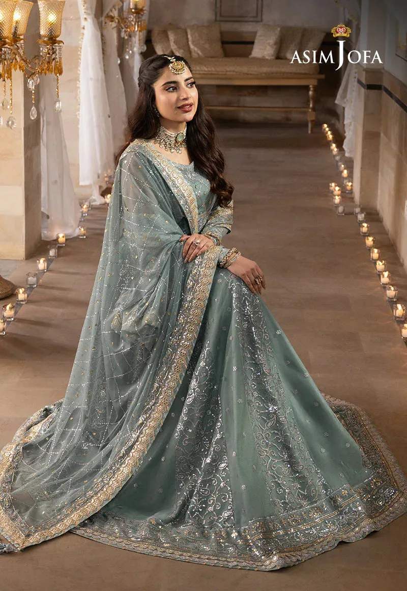 Asim Jofa Green Chiffon – view 7 – Poshaq