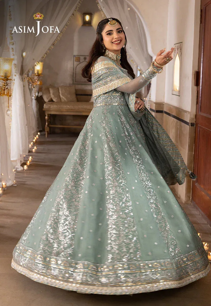 Asim Jofa Green Chiffon – view 8 – Poshaq