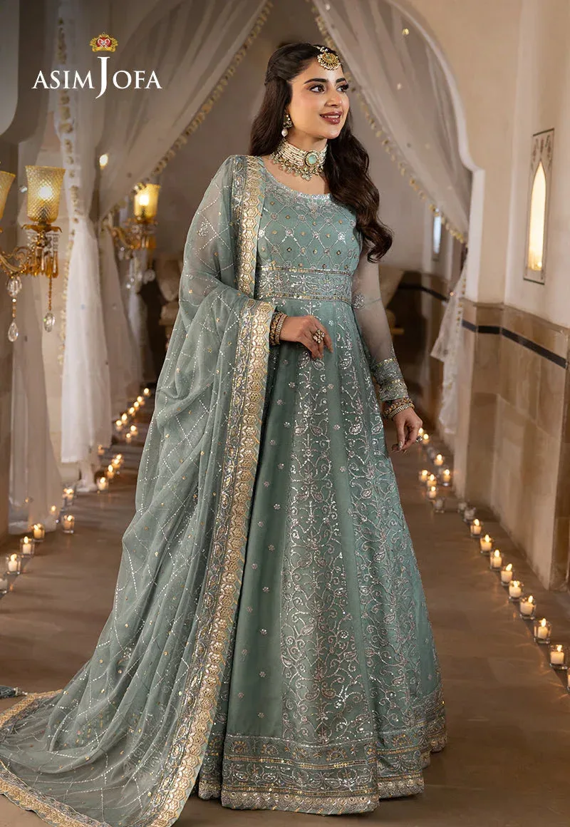 Asim Jofa Green Chiffon – view 9 – Poshaq