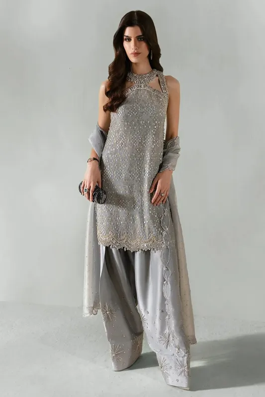 Elan Pret Crepuscule Silver Raw Silk – view 1 – Poshaq