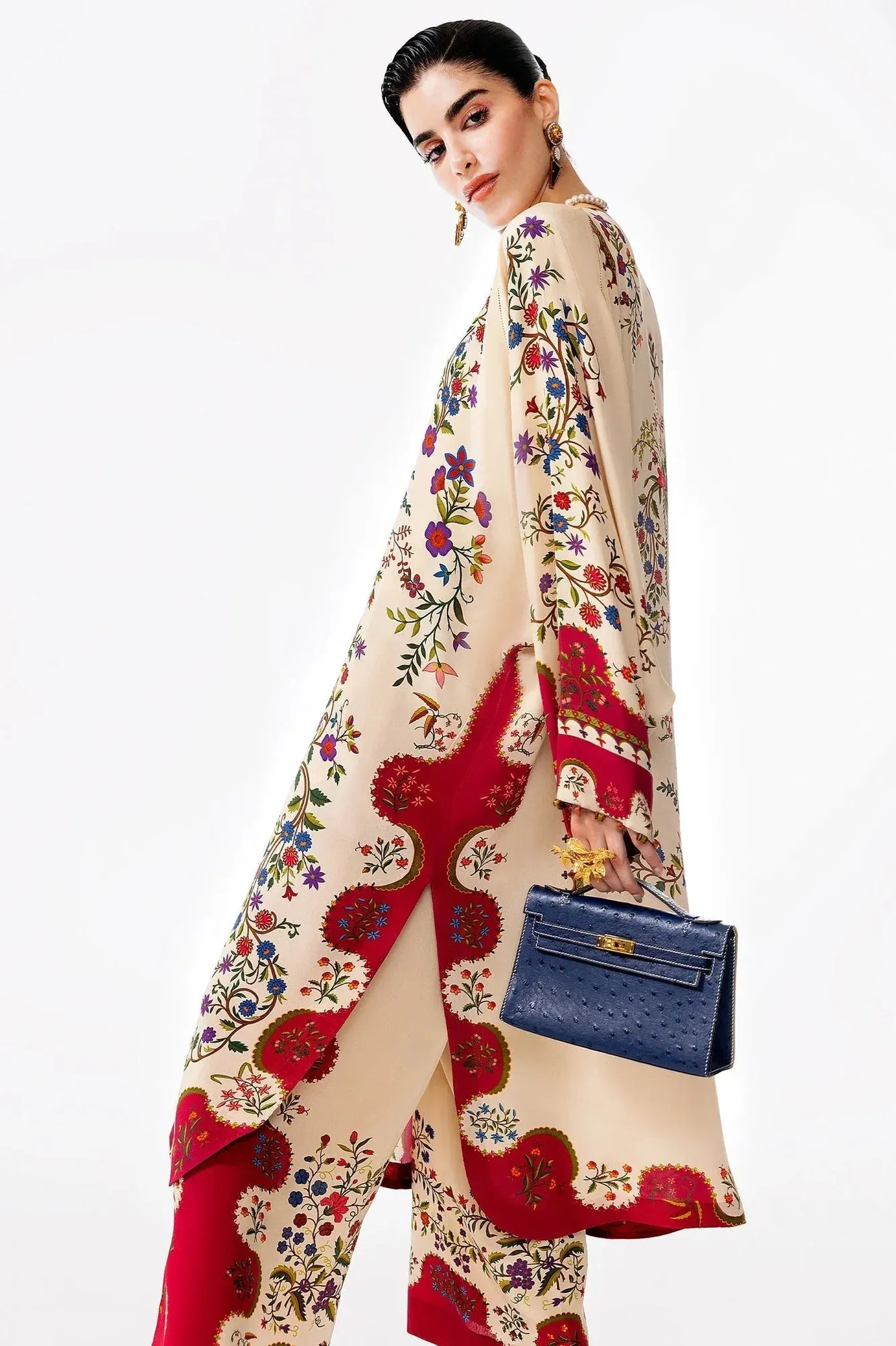 Elan Auree Pret Beige Silk – view 2 – Poshaq