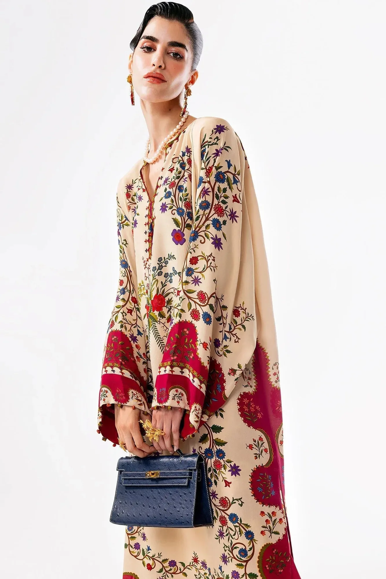 Elan Auree Pret Beige Silk – view 5 – Poshaq