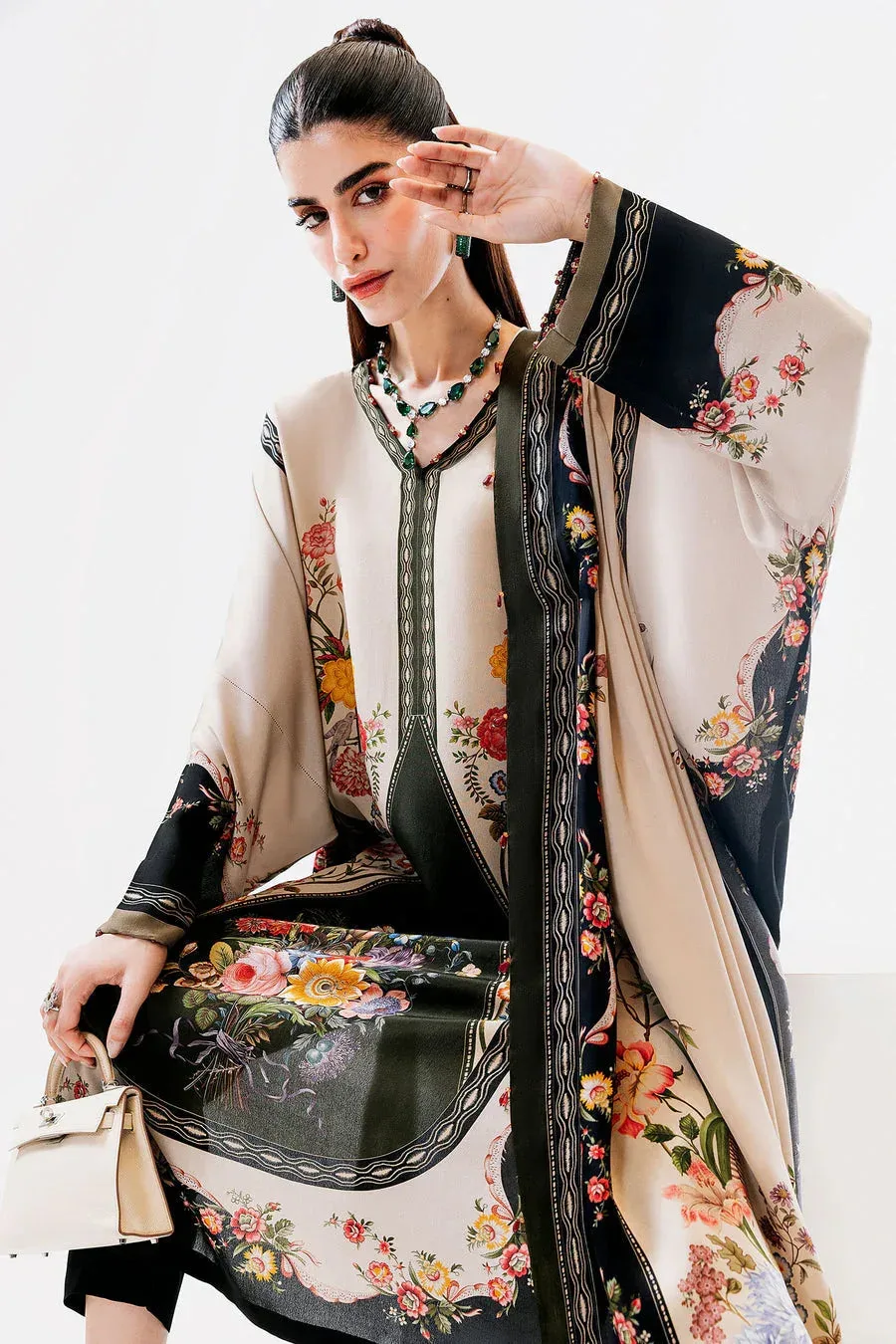 Elan Auree Pret Beige Silk – view 5 – Poshaq