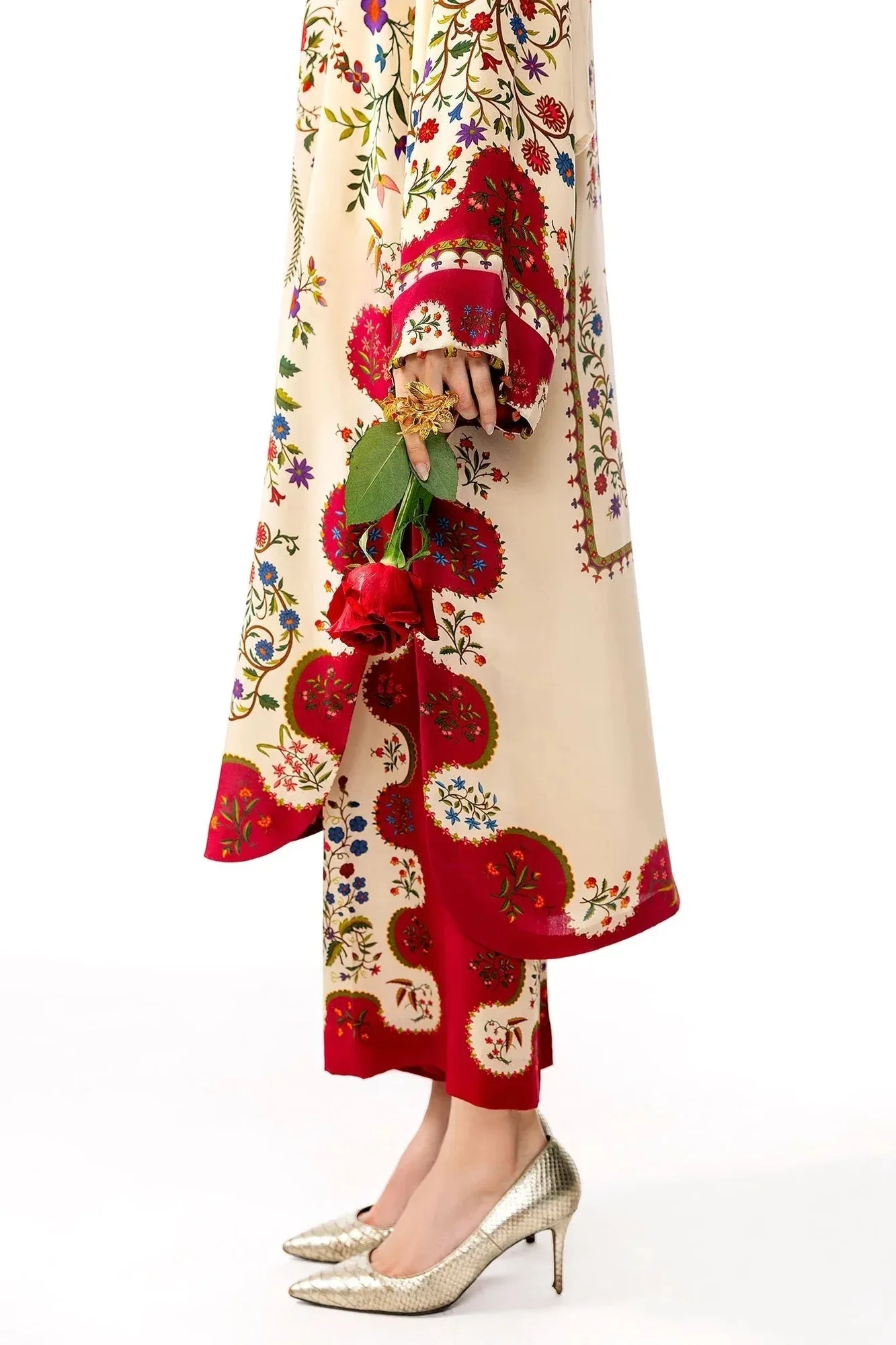 Elan cream beige Silk – view 3 – Poshaq