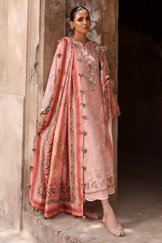 Elan Luxury Lawn 25 Blush Pink Silk – view 1 – Poshaq