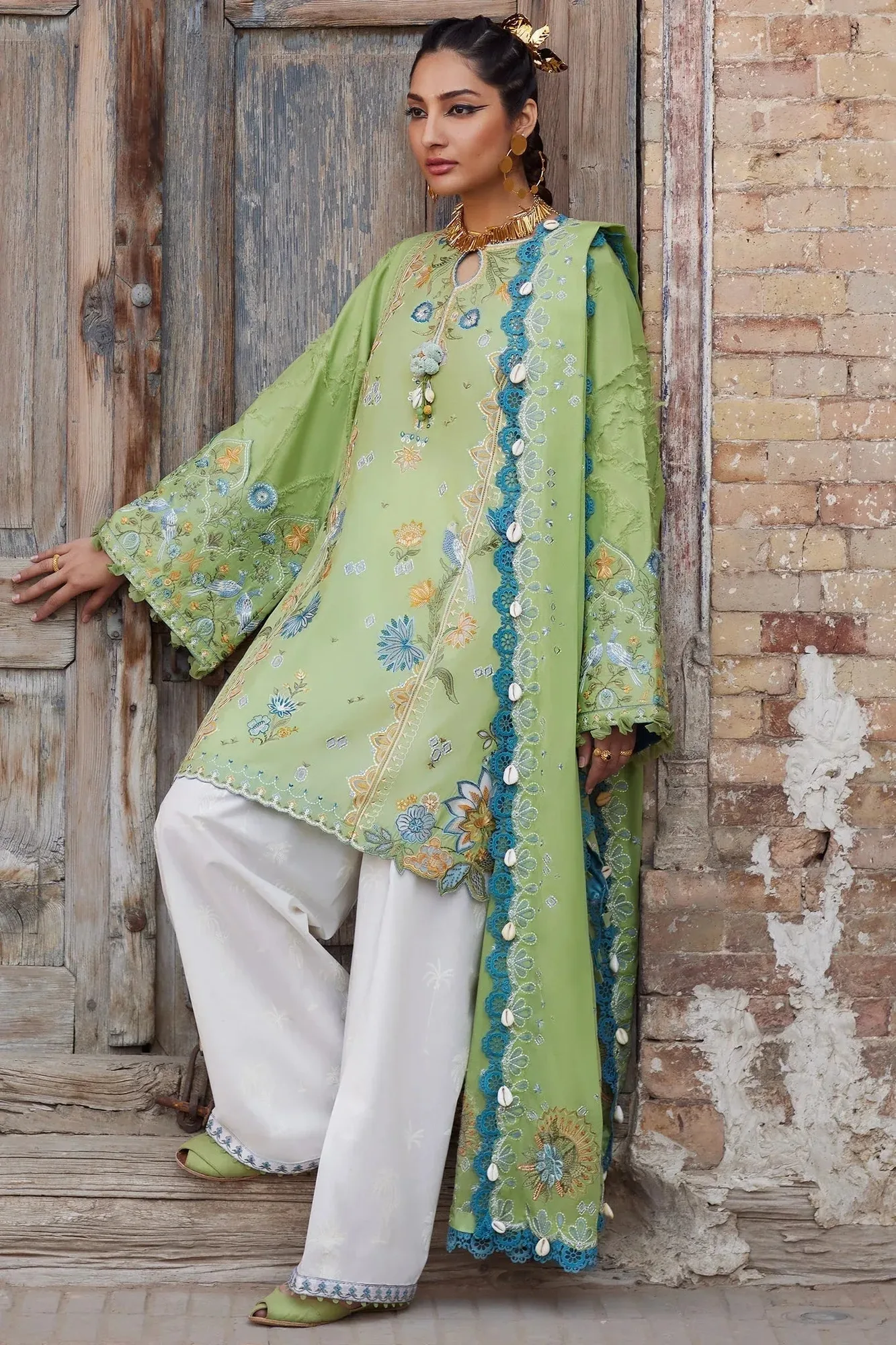 Elan Luxury Lawn 25 Pistachio Lawn – view 1 – Poshaq
