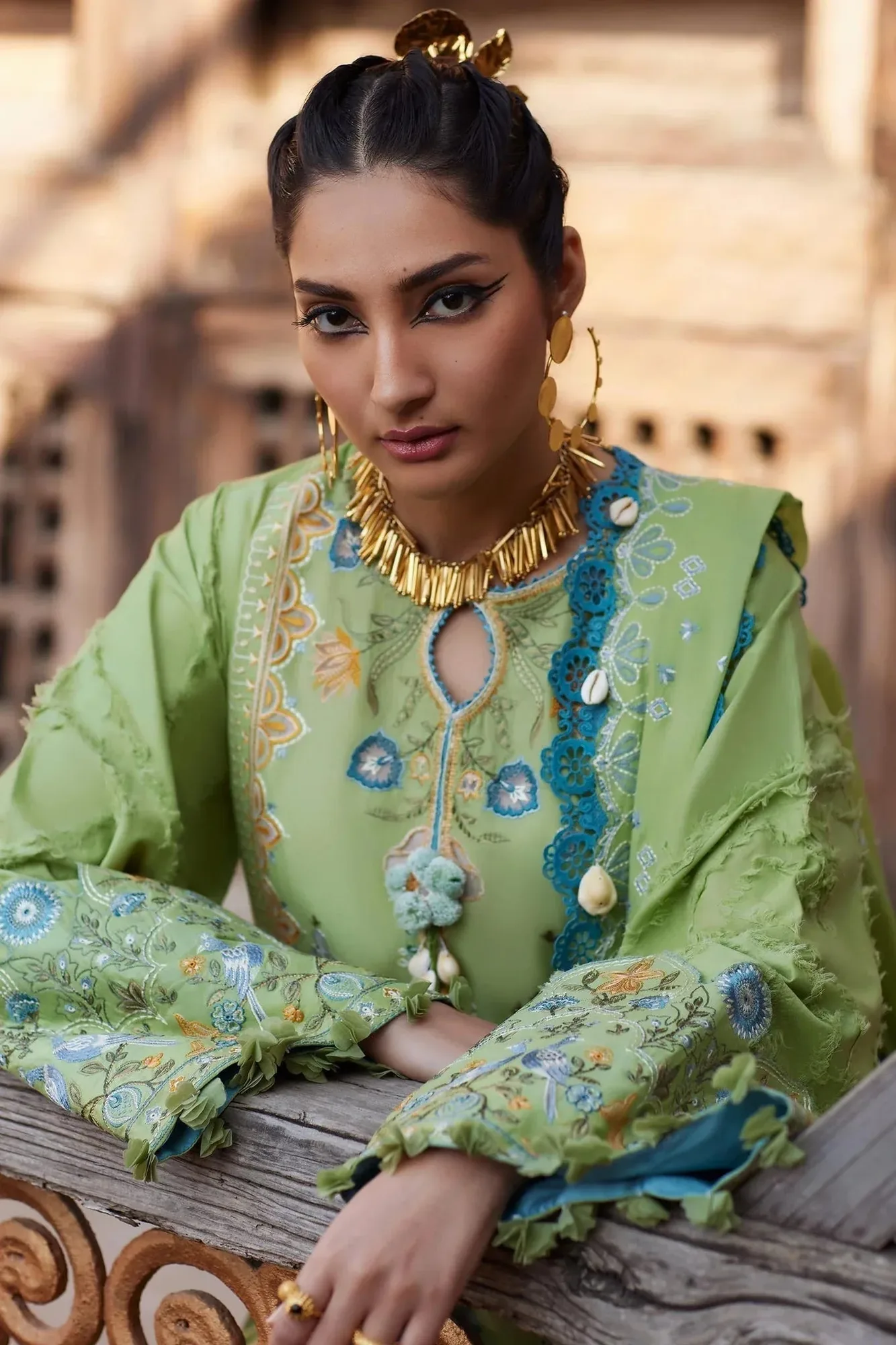Elan Luxury Lawn 25 Pistachio Lawn – view 3 – Poshaq