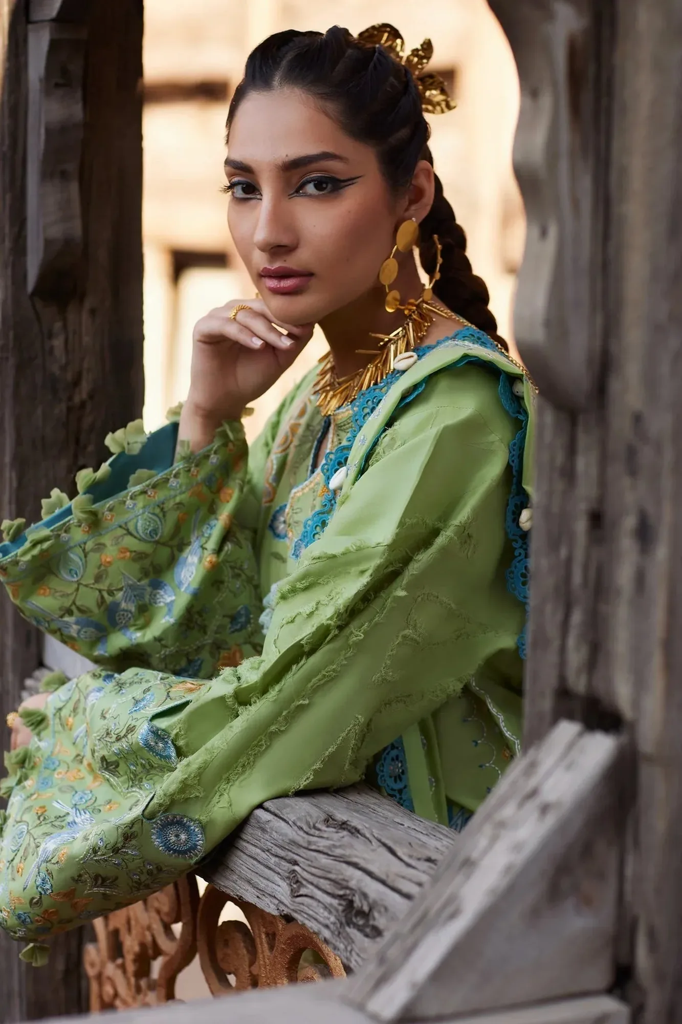 Elan Luxury Lawn 25 Pistachio Lawn – view 5 – Poshaq